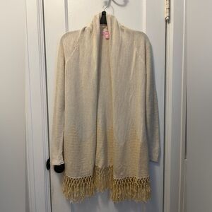 Lilly Pulitzer Tatum Cardigan Gold Metallic, size XS